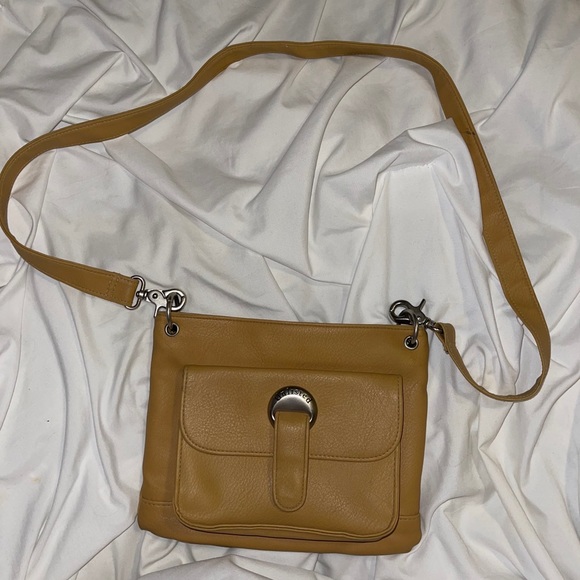 VINTAGE Tan Crossbody Purse - Picture 1 of 6